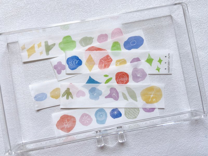 寶石花 PET 和紙膠帶 台灣大年 10米卷 - 紙膠帶/和紙/PET - 其他材質 多色