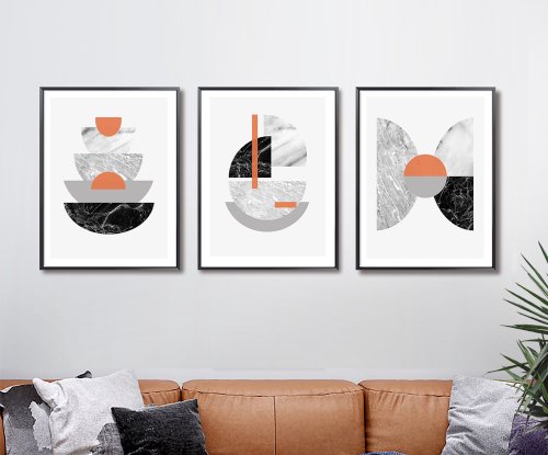 324art 空間抽象掛畫-居家情景掛畫-客廳佈置-簡約現代裝飾畫-沙發背景牆