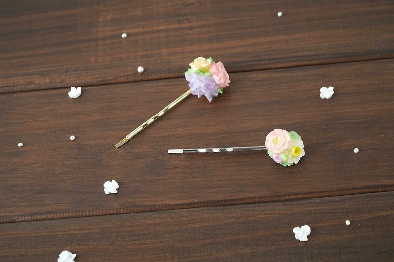 =Flower Piping= Customize Bouquet Hair Pin - Hair Accessories - Clay Multicolor