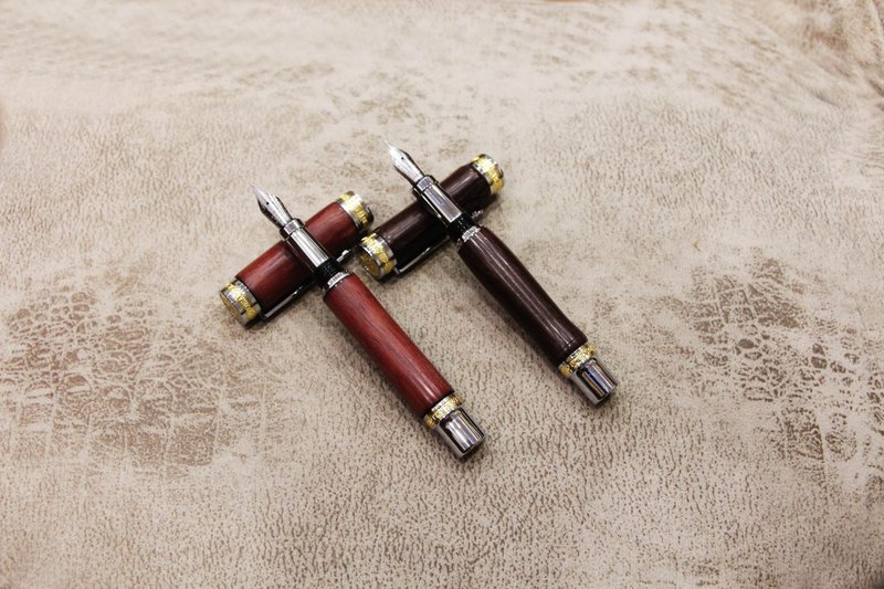 原木鋼筆 木質筆 手工筆 木質 夏威夷風 客製化 - 鋼筆 - 木頭 咖啡色