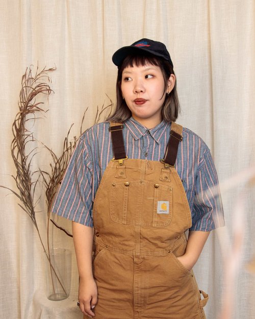 Tsubasa.Y│Carhartt suspenders shorts 001 34 waist Khaki overalls