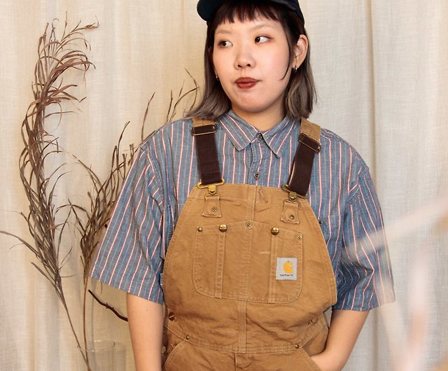 Tsubasa.Y│Carhartt suspenders shorts 001 34 waist Khaki overalls