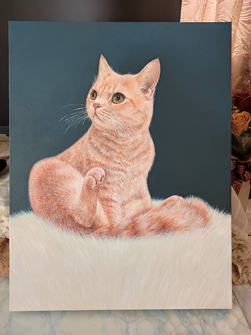 Customized frameless painting | Hand-painted Acrylic| Pet portrait | 10F canvas | - Customized Portraits - Pigment 