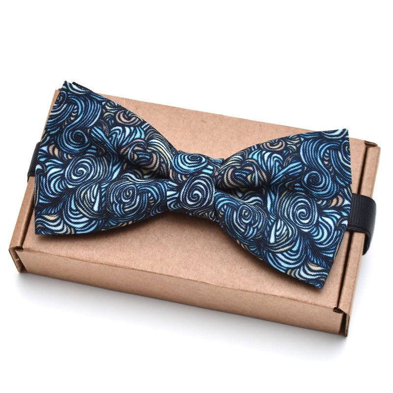 Blue bow tie for men, bright mens bow tie, classic bow tie