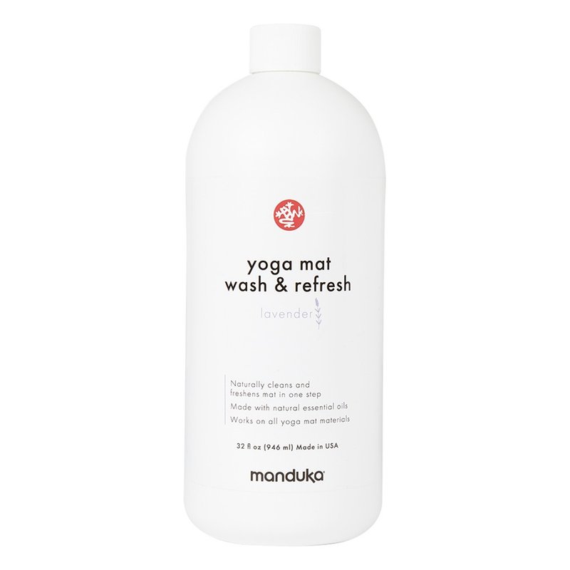 【Manduka】Mat Wash 瑜珈墊清潔噴劑 32oz 補充瓶 - 薰衣草 - 運動配件 - 精油 白色