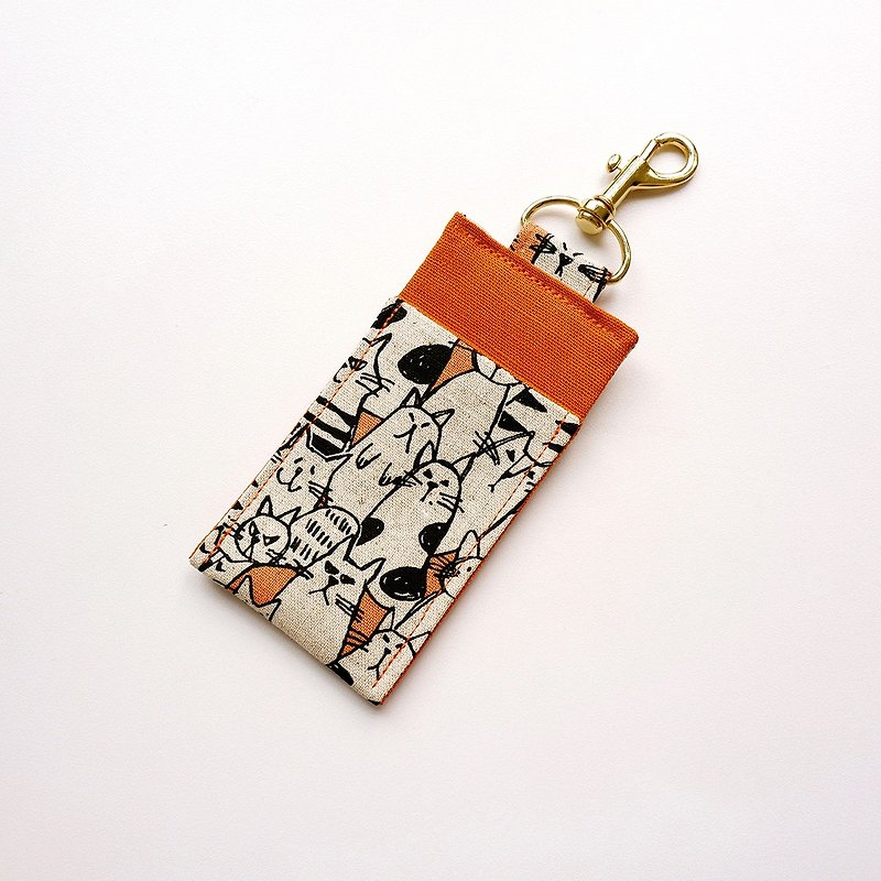 Fabric Chapstick Holder / Orange - ID & Badge Holders - Cotton & Hemp Orange