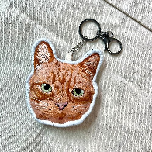 25aaugust Keychain orange cat