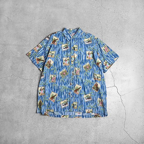 Vintage古著｜古漾 GoYoung Aloha Shirts 夏威夷衫 / 古巴領襯衫、夏季古著襯衫、保齡球襯衫