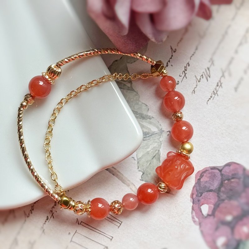 AZ-Tiger Tiger Victory Auspicious Peace South Red Bracelet - Bracelets - Gemstone 