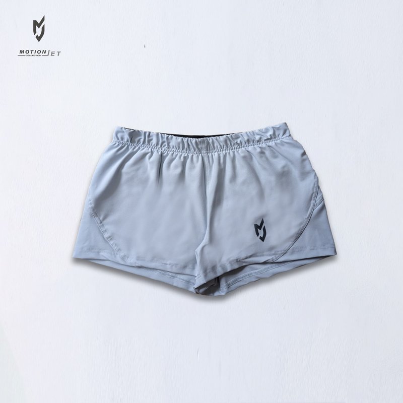 MJP010-MJ women's functional sports shorts (gray and white) XS-L - กางเกงวอร์มผู้หญิง - วัสดุอื่นๆ 