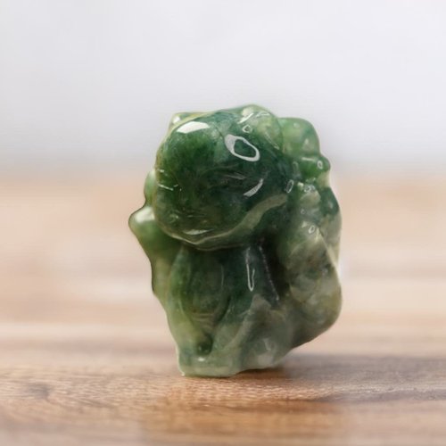 瓔珞珠寶盒 E.L.Jewelry Box 【好人緣】飄綠花翡翠九尾狐 | 天然A貨翡翠 | 送禮