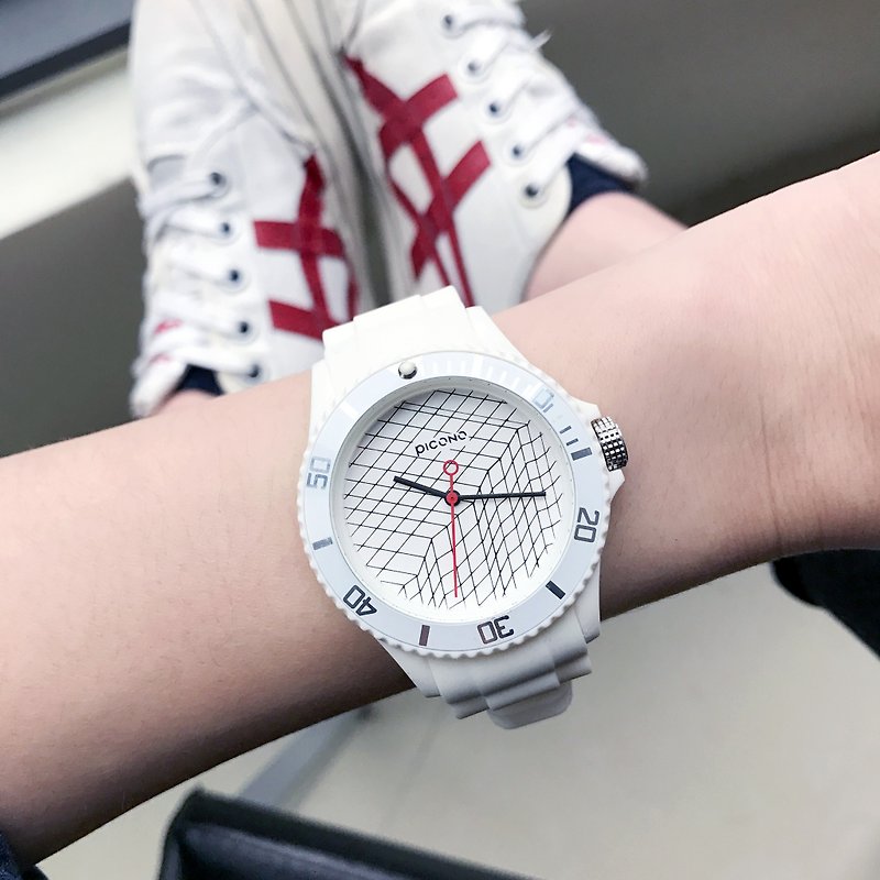 【PICONO】Escape of Numbers Sport Watch - White / BA-EN-04 - Women's Watches - Plastic White
