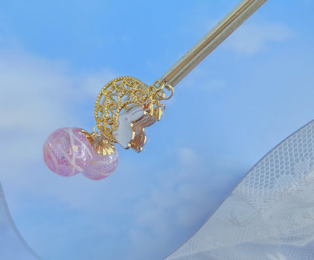 和風かんざし】月蝶ペンダントかんざし - ショップ