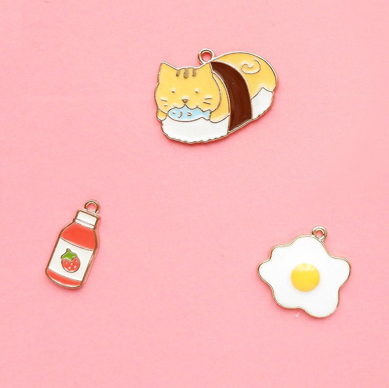 Food charm, Pet Charm Accessories, Cat Collar Add-on, Pet Accessory - Clothing & Accessories - Enamel Multicolor
