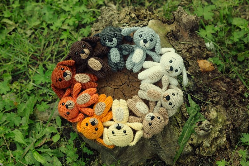 Crochet puppy, Crochet puppy Stuffed toy, puppy toy, knitted puppy - 寶寶/兒童玩具/玩偶 - 羊毛 咖啡色