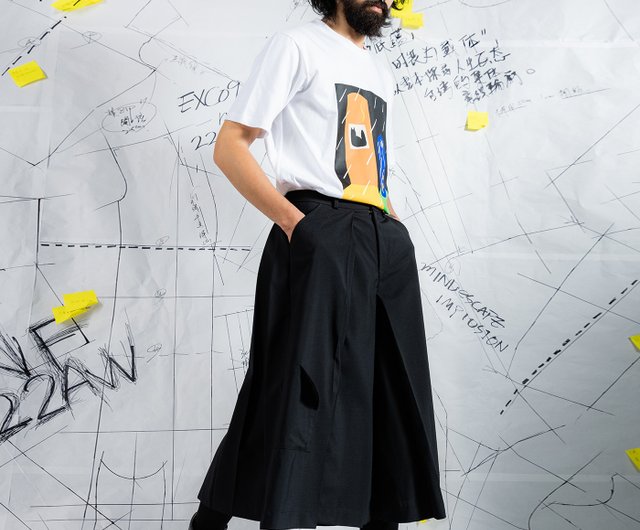 ストフ STOF カラー プリーツ キュロットパンツ ワイドパンツ F 22SS btm176-1-re.jpg