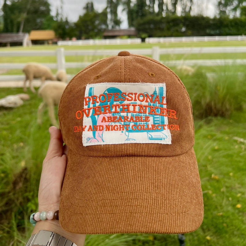 Day: Overthinker - Changeable color cap (Before Sunset) - 帽子 - 棉．麻 咖啡色