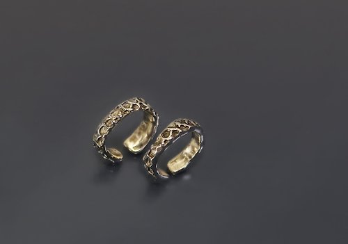 Maple jewelry design 對戒系列-小愛心不規則925銀開口戒