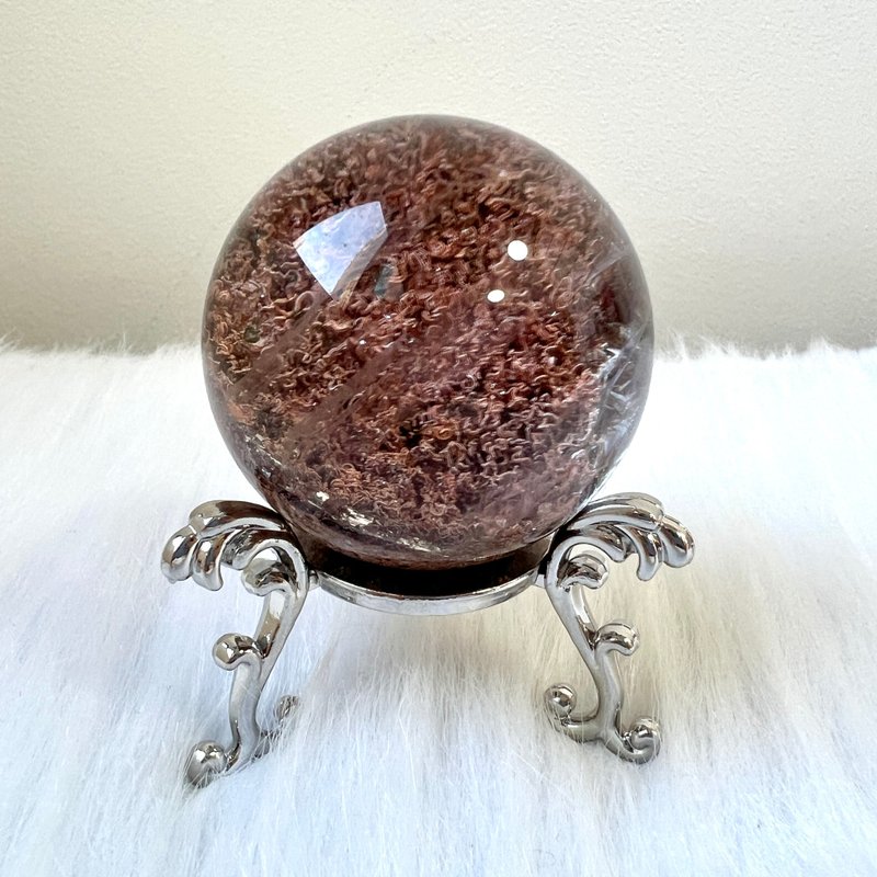 紅幽靈球連底座 | 水晶 | 水晶球 | 水晶擺件 - 擺飾/家飾品 - 水晶 多色