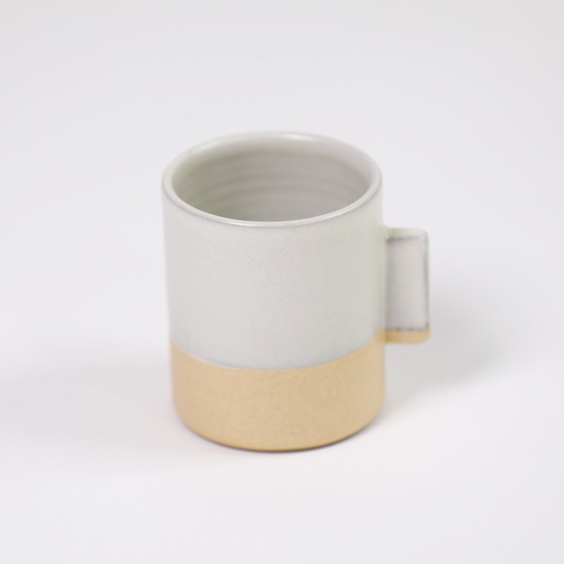雙層單柄馬克杯-芒果煉乳-公平貿易 - 咖啡杯/馬克杯 - 陶 白色
