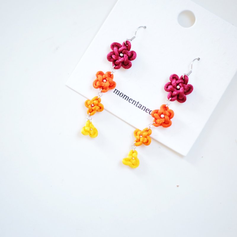 MOMENT_S | Clover Chinese Knot Earrings - Earrings & Clip-ons - Other Man-Made Fibers Multicolor