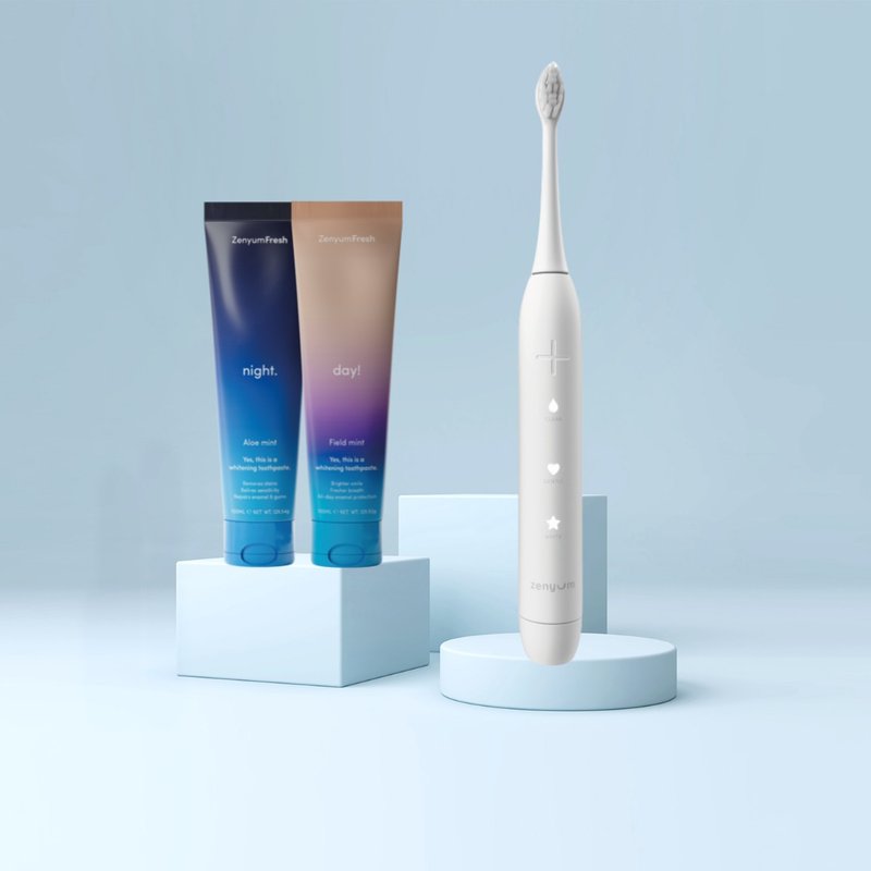 ZenyumSonic (White) + Day! & Night Toothpaste #Electric Toothbrush - Toothbrushes & Oral Care - Other Materials White