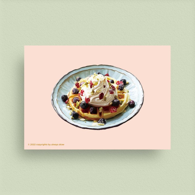 Muffin Postcard B - always eat - การ์ด/โปสการ์ด - กระดาษ สึชมพู