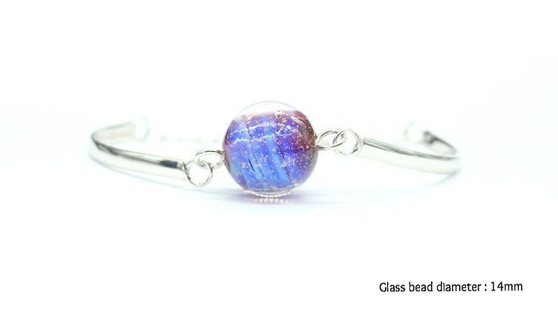 Starry Night 925 Silver Bracelet - Bracelets - Glass Purple