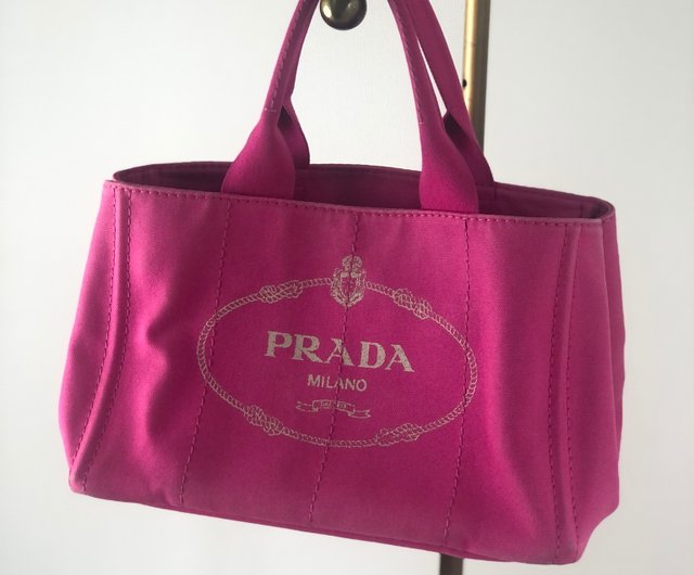 日本直送 名牌中古包 】PRADA プラダ カナパ ハンドバッグ ピンク ロゴ キャンバス トートバッグ vintage ヴィンテージ tutc24  - ショップ VintageShop solo トートバッグ・ハンドバッグ - Pinkoi