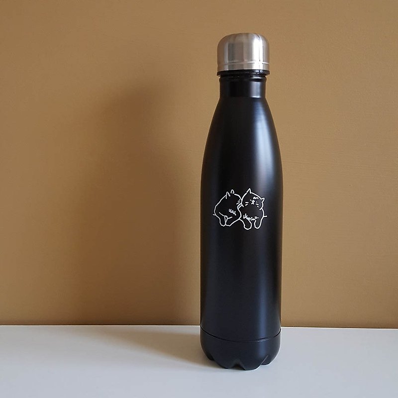 [Quick Shipment] Tweet Cat Double-layer Stainless Steel Thermos Bottle/Niao a Series - Vacuum Flasks - Stainless Steel Black