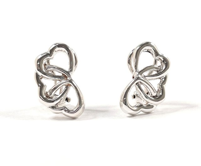 Tiffany & Co. オープンハート　フックタイプピアス 美品】TIFFANY&Co オープンハート フック ピアス シルバー