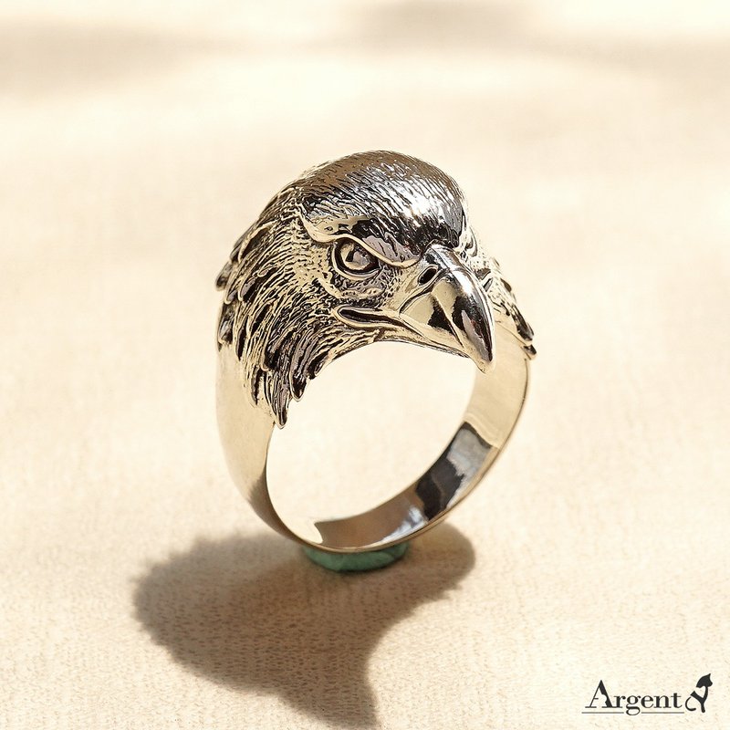 Bald eagle head animal shape carved sterling silver ring | Ring recommendation (single price) - General Rings - Sterling Silver Silver