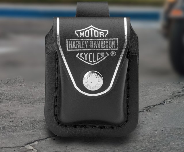 アクセサリー Harley Davidson Leather zippo Holder Zippo Genuine Leather Lighter Pouch - Harley Davidson - New