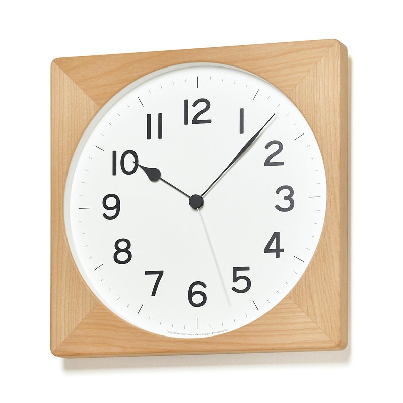 Lemnos ROOT Square Clock - Natural - นาฬิกา - ไม้ สีกากี