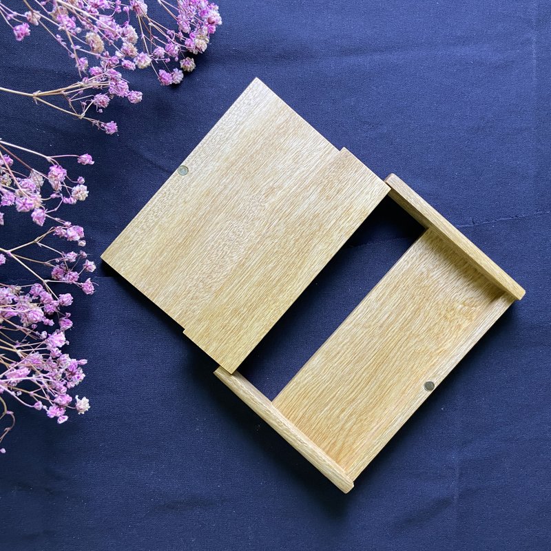 [Original] Wooden business card box (Taiwanese beech) - ที่เก็บนามบัตร - ไม้ สีกากี