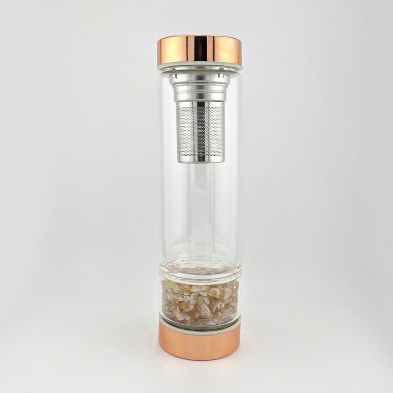 晶潤心源水瓶-黃水晶 - 茶壺/茶杯/茶具 - 水晶 黃色