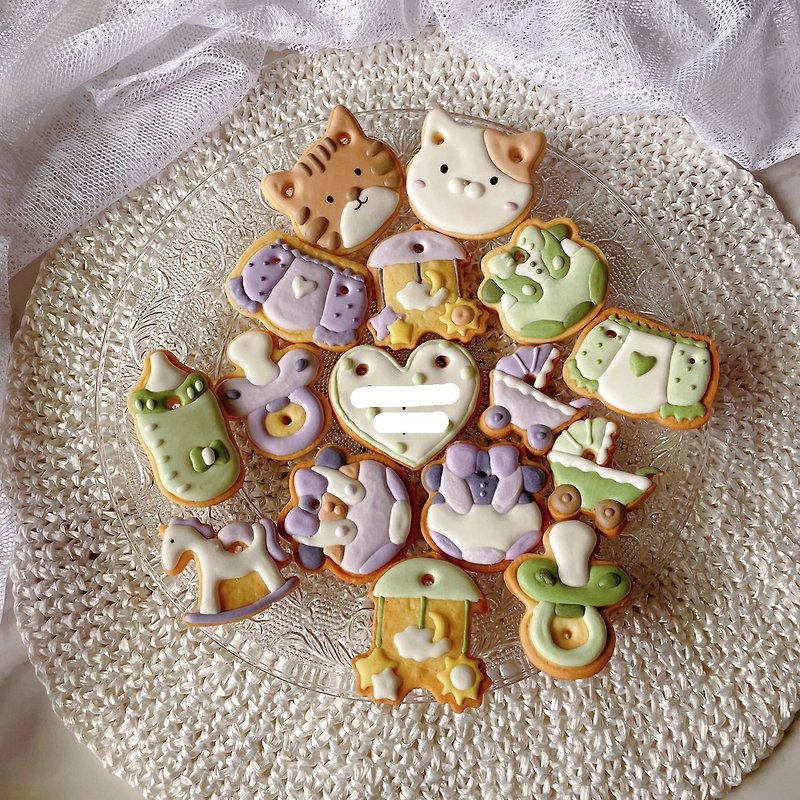 【Sugar Biscuits】Baby supplies series shapes 12 pieces - Handmade Cookies - Fresh Ingredients 