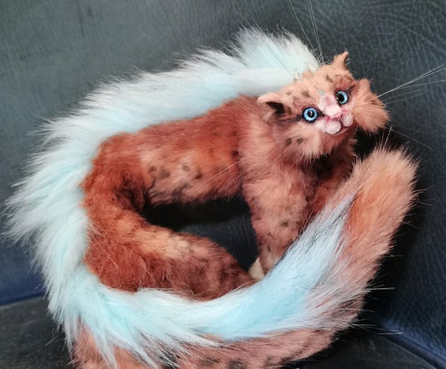 cat dragon fantasy animal stuffed art doll poseable collection Shop JFoxMountain Stuffed Dolls Figurines Pinkoi