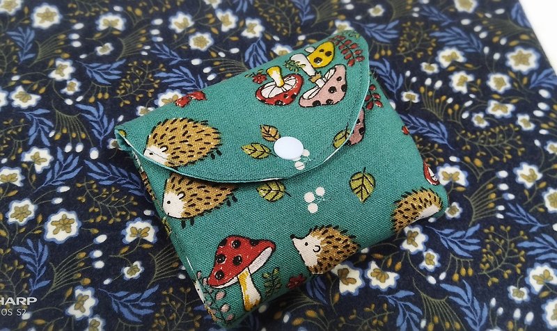 Cute hedgehog double wallet purse card package storage package - Wallets - Cotton & Hemp Multicolor