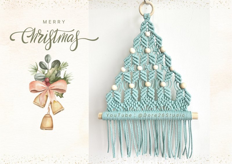 Doré26 DIY 編織聖誕樹材料包 | Macrame X'max 手作禮物 - 擺飾/家飾品 - 棉．麻 