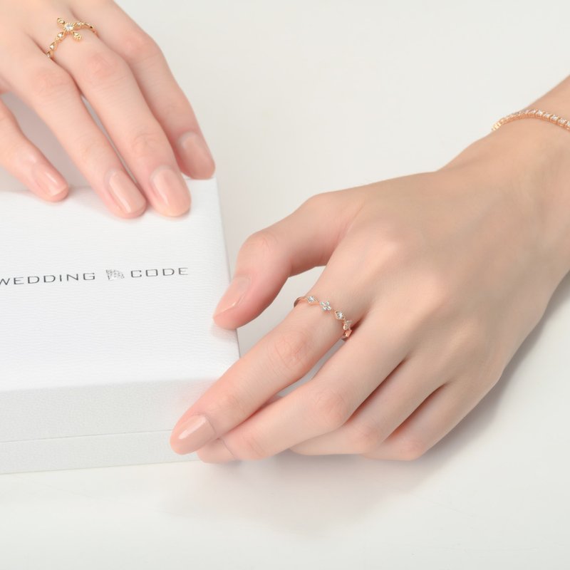 【客製化禮物】0.15 克拉女戒 3932 - 戒指 - 貴金屬 