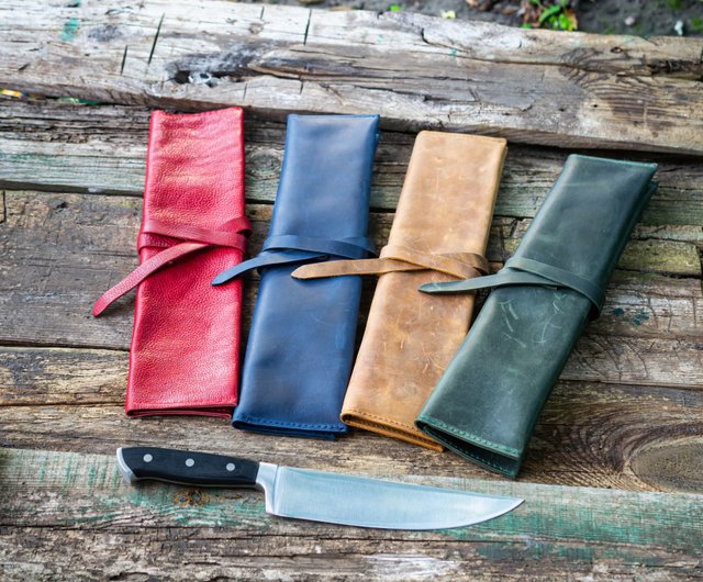 シェフナイフケース、レザーシェフロール、ナイフホルダーレザー
