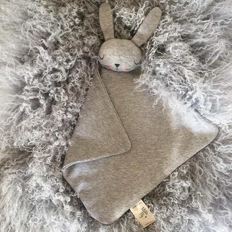 Mister Fly Cotton Soft Comforting Towel-Bunny MFLY090 - ของเล่นเด็ก - ผ้าฝ้าย/ผ้าลินิน สีเทา
