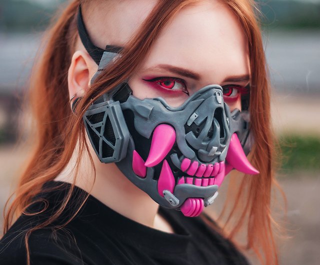 dis Ulejlighed finger Mask cyberpunk demon halloween oni hannya cosplay fangs - Shop  ToshikamaCosplayMasks Face Masks - Pinkoi