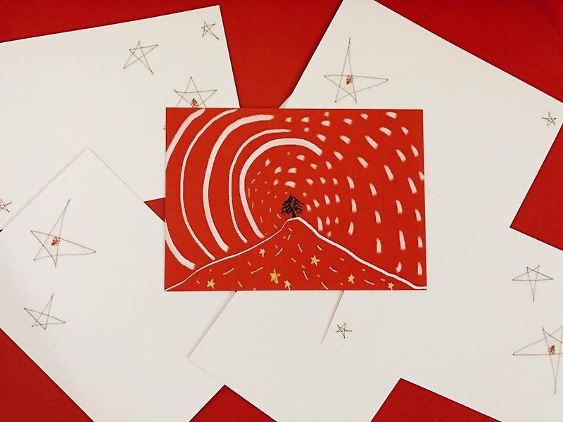 Vision × Empty Room Joint Postcard / light - การ์ด/โปสการ์ด - กระดาษ สีแดง