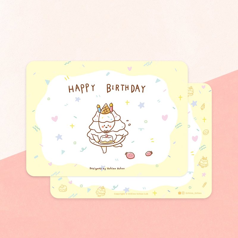 HappY BirthDay / postcard - การ์ด/โปสการ์ด - กระดาษ สึชมพู