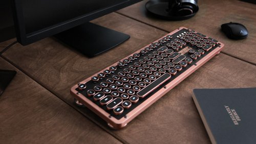 AZIO RETRO CLASSIC ARTISAN Leather Typewriter Keyboard