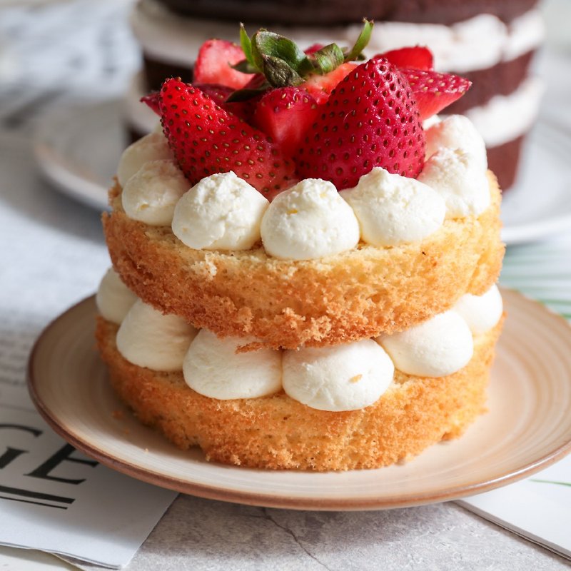 No added sugar, no starch dessert/naked strawberry cake/strawberry original cake - Cake & Desserts - Other Materials 