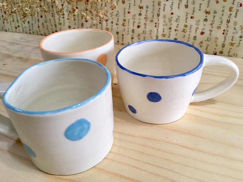 小小陶杯 - 咖啡杯/馬克杯 - 陶 藍色
