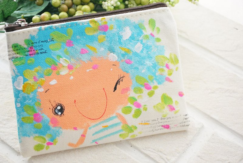 Pure hand-painted wallet (small) - Coin Purses - Cotton & Hemp 
